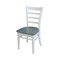 International Concepts Round 36 in Rd Extension Dining Table, 4 Emily Chairs, White/Heather Gray, 36 W, 48 L, 30.1 in H K05-36RXT-27B-C617-4 - alternate 3